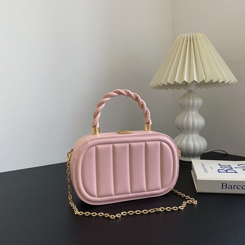 Chain Box Bag Women's Fashion Simple Portable Shoulder Messenger Bag