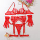 Set reggiseno intimo donna e giarrettiera intimo set cinque pezzi