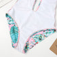 Fashion Sexy Gradient Deep V One-piece Swimsuit