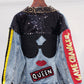 Stitching heavy industry denim jacket women