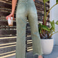 Jeans larghi e dritti strappati da donna