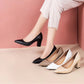 Fashion Women's Chunky Heel Pointed Work Shoes