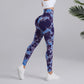 Tie-dye Printed Yoga Pants Fashion Seamless High-waisted Hip-lifting