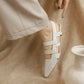 Scarpe con tacco a spillo e punta in pelle da donna