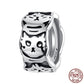 Black Cat Silicone Spacer Beads S925 Accessories Beaded