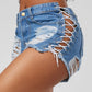 Beggar's Torn Women's Jeans Bandage Nightclub Women's Hot Pants