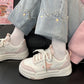 Scarpe da skate casual da studente abbinate con suola spessa in stile coreano da donna primaverili