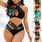Triangle Hanging Neck Cross Bikini Points