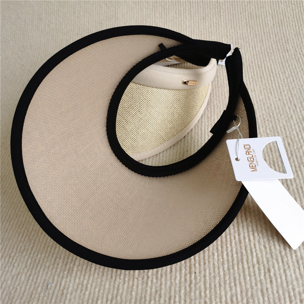 Women's Linen Composite Sunshade Empty Top Hat