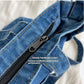Borsa a mano da pendolare a tracolla grande capacità alla moda in denim da donna
