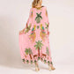 Spring V-neck Print Loose Fashion Dress
