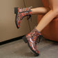 Herbst und Winter neue Martin Stiefel Damen Druck Schnürplattform