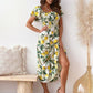 Ruffle Sleeve Bow Tie Holiday Dress Women