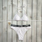 Women's long sleeve split swimsuit