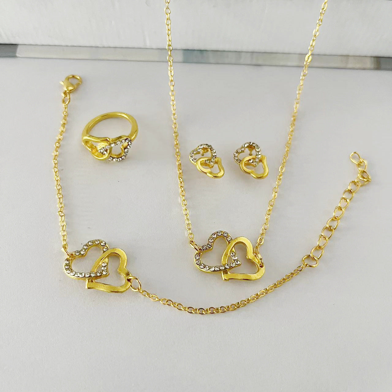 5 pezzi moda farfalla pendenti collana orecchini anello bracciale set per le donne set di gioielli da sposa matrimonio gioielli regalo