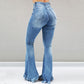 Pantaloni svasati in denim slim fit