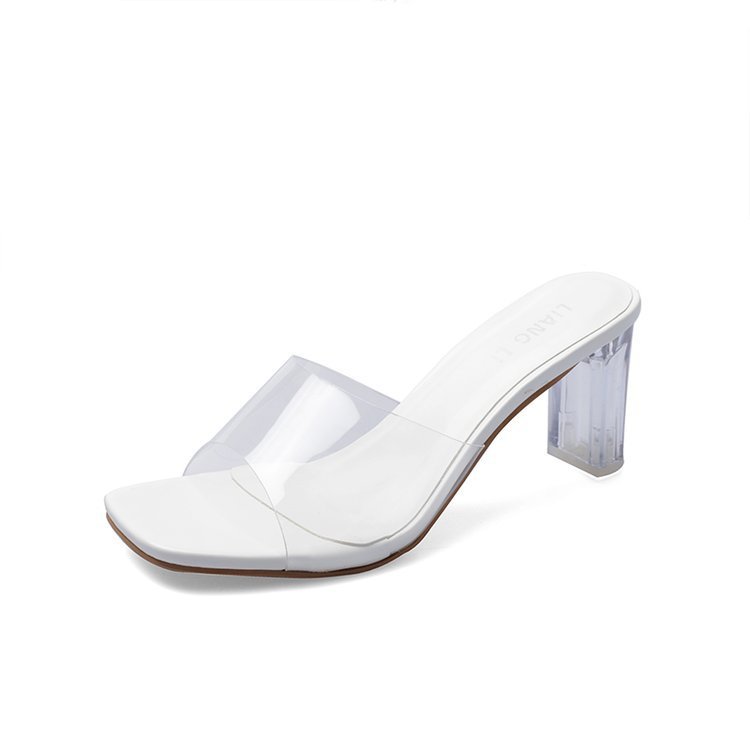 Fisch Mund Transparent Sandalen Und Hausschuhe frauen Dicken absätzen