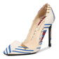 Colorblock-Modeschuhe mit hohen Absätzen