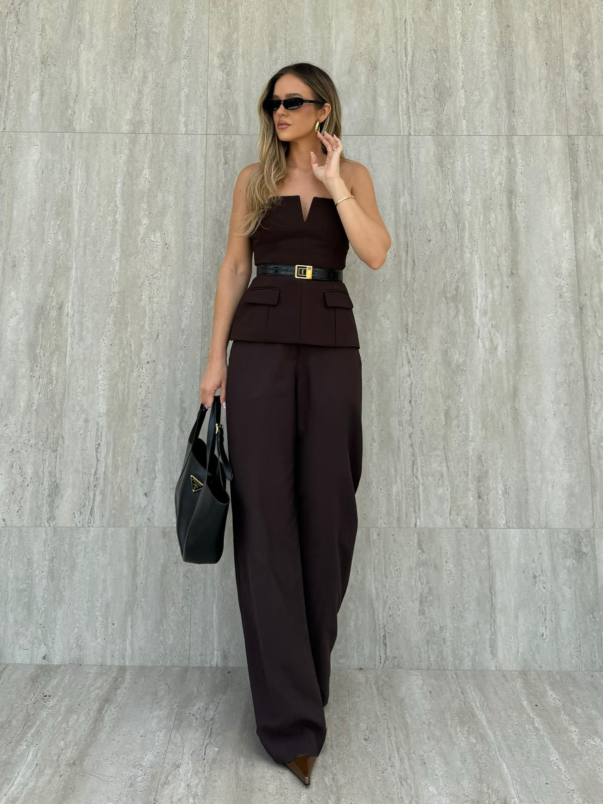 Trägerloses, kurzes Tube-Top in Unifarbe