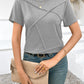 Solid Color Casual Short Sleeve T-shirt Top