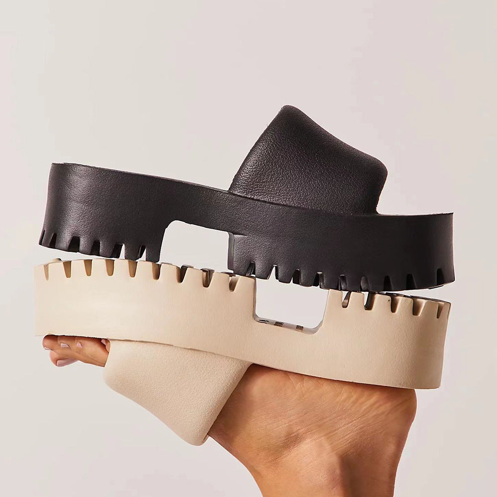Pantofole da donna con tacco alto e plateau in EVA alla moda