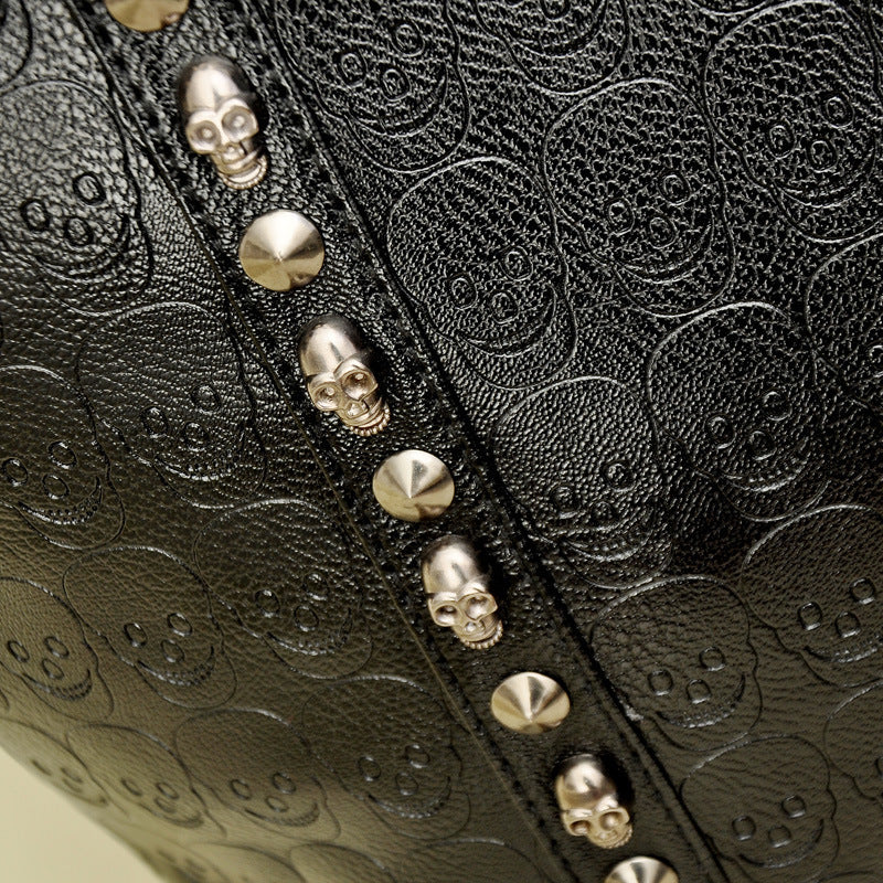 Borse a tracolla impermeabili grandi e capienti con stampa a teschio da donna