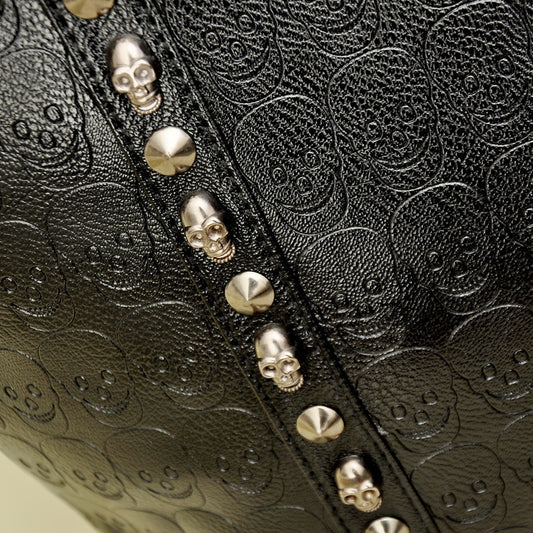 Borse a tracolla impermeabili grandi e capienti con stampa a teschio da donna