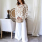 Women's Clothes Flared Sleeves Knitted Short Top Long Sleeve