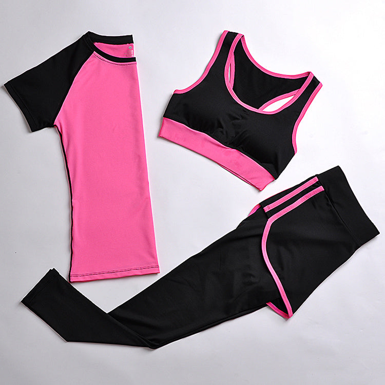 Abbigliamento yoga completo sportivo a tre pezzi