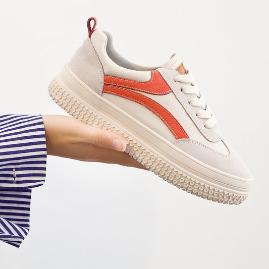 South Korea's new fall shoes shoes muffin color shoes in leather leisure
