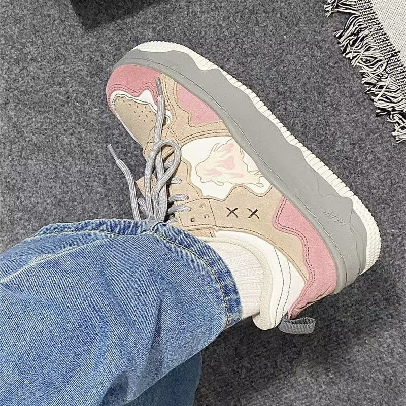 Sneakers retrò da studente per donna