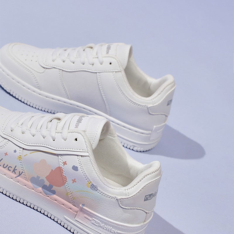 Low-Top Sommer Neue atmungsaktive vielseitige einlagige Schuhe weiße Schuhe