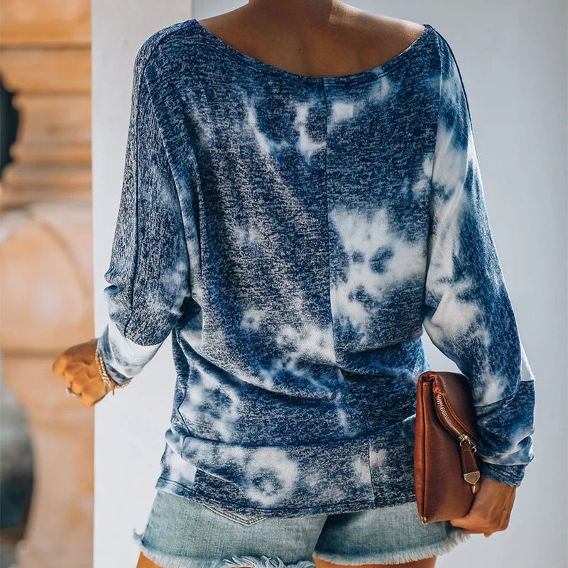 Fashion Printed Round Neck Long Sleeve Casual Suit