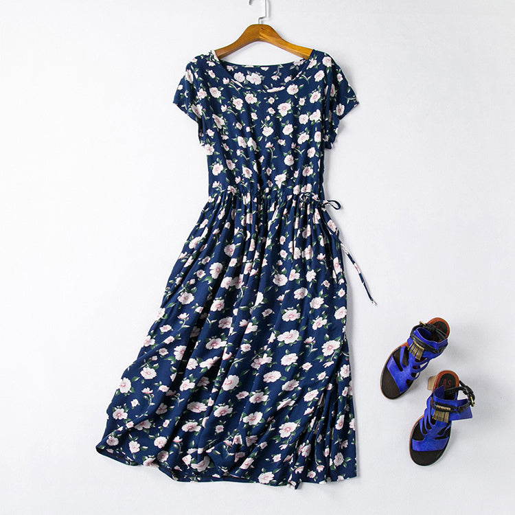 Cotton silk dress