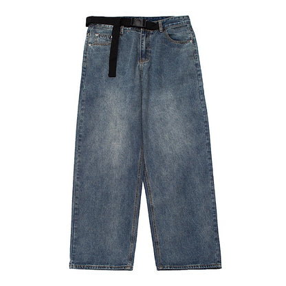 Lockere Vintage-Jeans mit weitem Bein für Damen