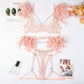 Reggiseno intimo sexy in pizzo con catene natalizie da donna