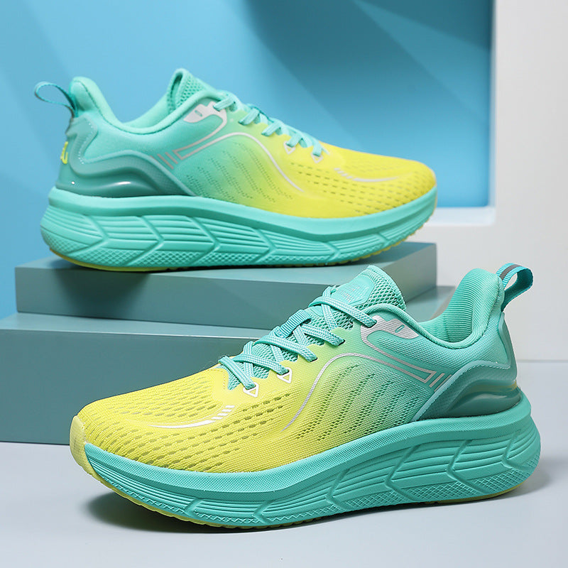 Scarpe da corsa per coppie, da donna, traspiranti, ammortizzanti, primavera ed estate, leggere, in mesh, superficie sneaker