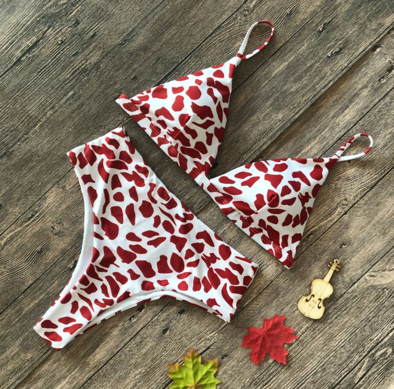 Europa und die Vereinigten Staaten sexy explosionen badeanzug leopard schlange muster hohe taille damen bikini