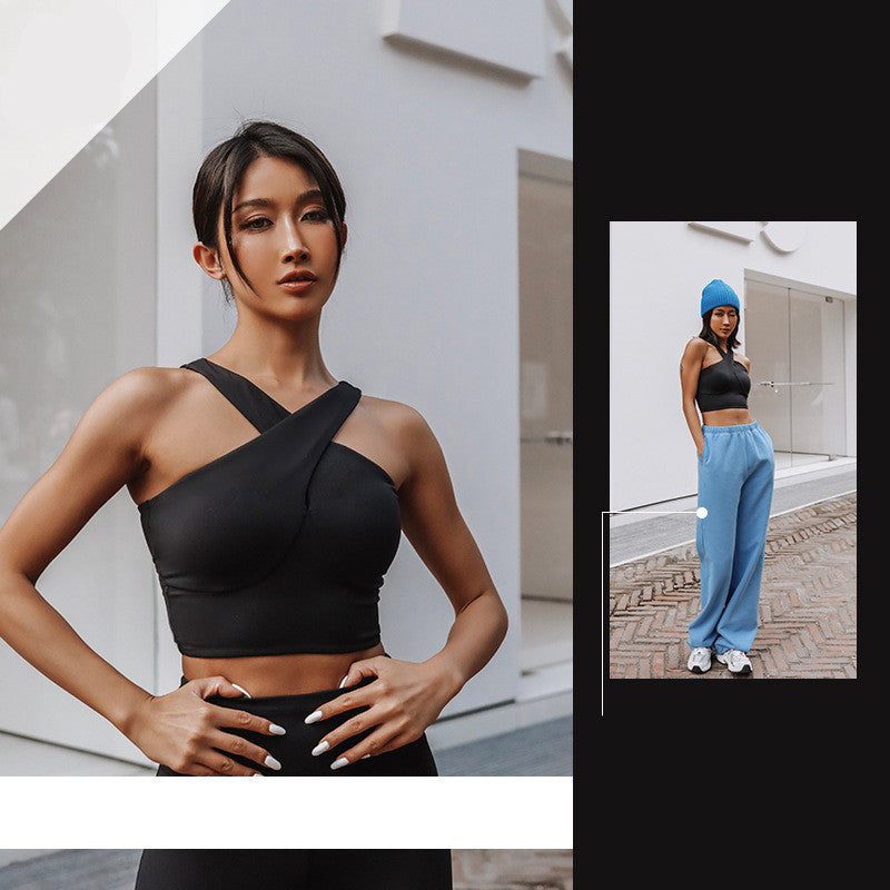 Sport Fitness Intimo Tubolare Top Donna Vita Alta