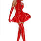 Patent PU Leather Mirror Lingerie Women Tight One Piece Dress