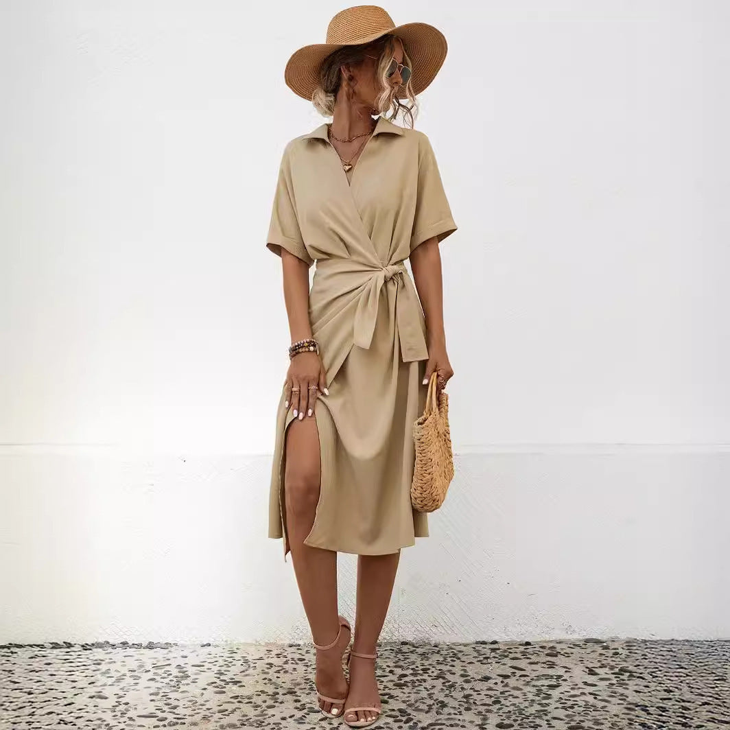 Bauchdecken-Kurzarmkleid Damen