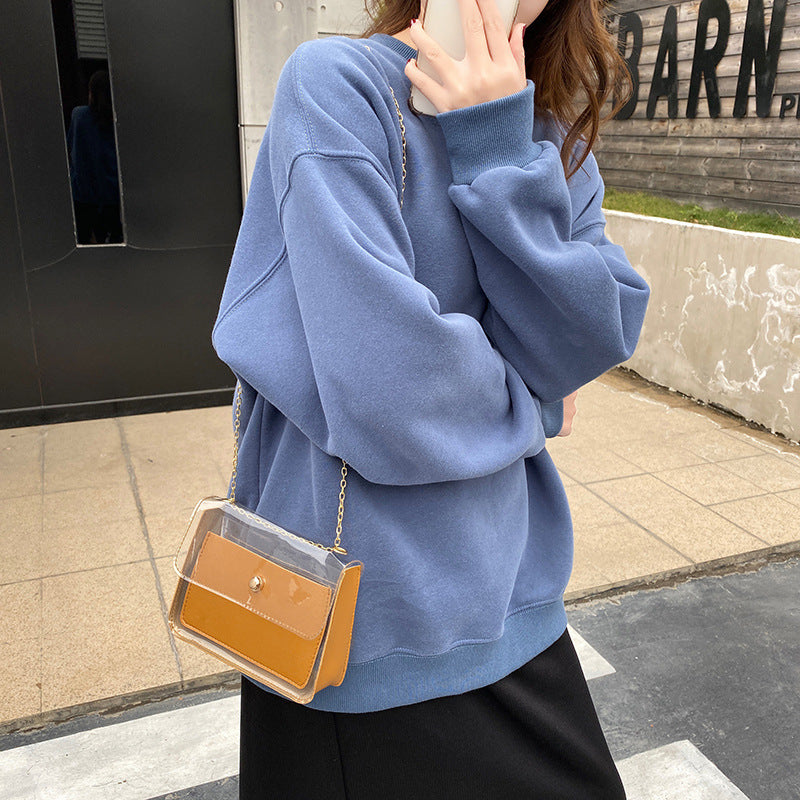 Simple Jelly Fashionable Solid Color All-matching Shoulder Messenger Bag