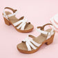 Foreign Trade Round Head Chunky Heel Ankle-strap Buckle Sandals