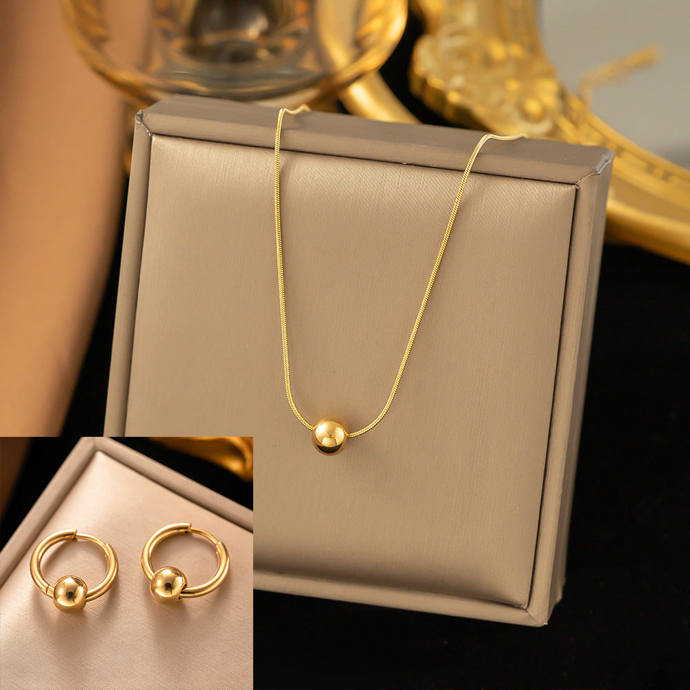 Collana in acciaio inossidabile Orecchini Gioielli da donna Completo
