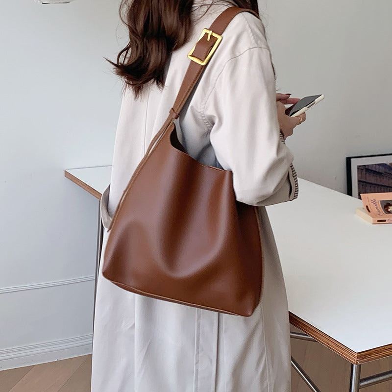 Borsa a tracolla da donna, borsa a mano alla moda, borsa a tracolla, borsa in pelle PU minimalista da donna