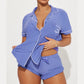 Women's Comfortable Pajamas Short-sleeved Pocket Letters
