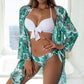 Women's Three-piece Bikini Mesh Split Swimsuit
