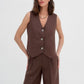 Abito casual in cotone e lino da donna alla moda