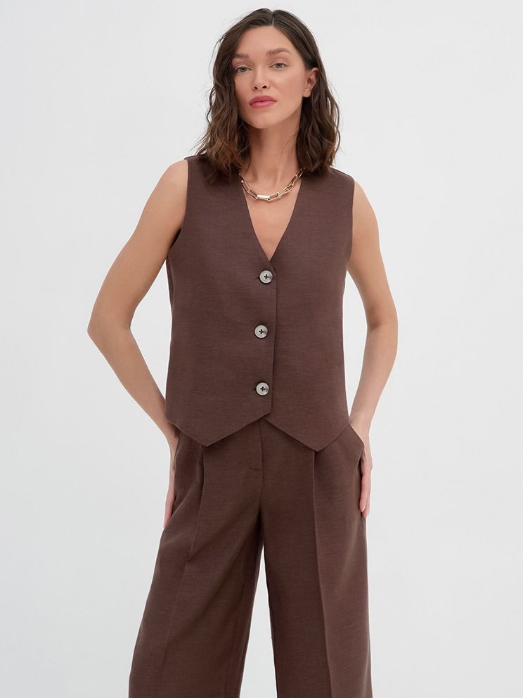 Abito casual in cotone e lino da donna alla moda