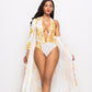 Printed cloak bikini